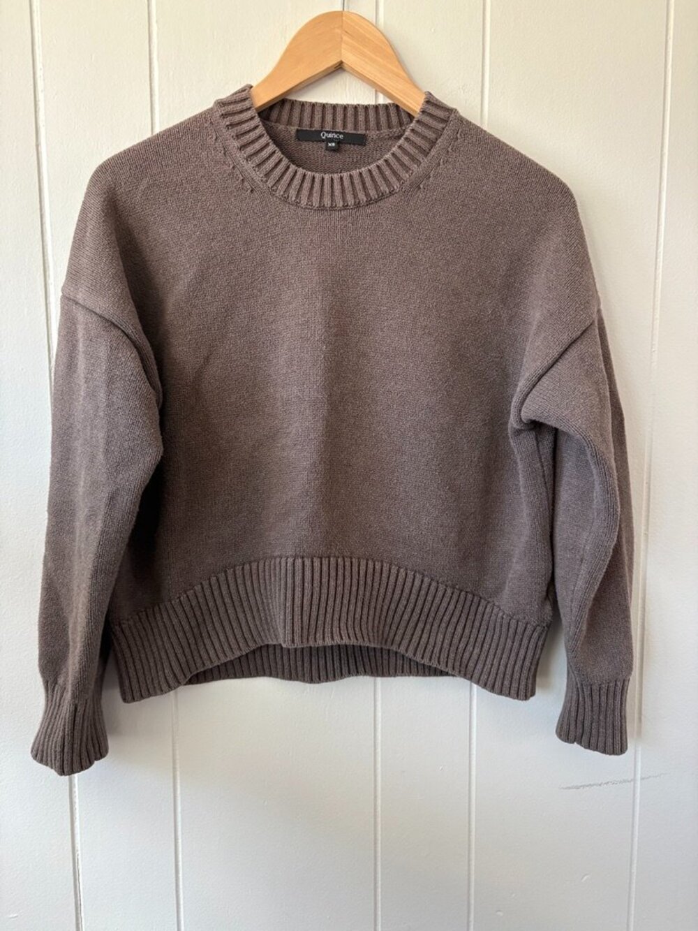 Quince 100% Organic Cotton Boyfriend Crew Sweater